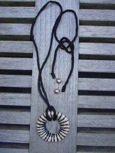 zijden ketting met hanger